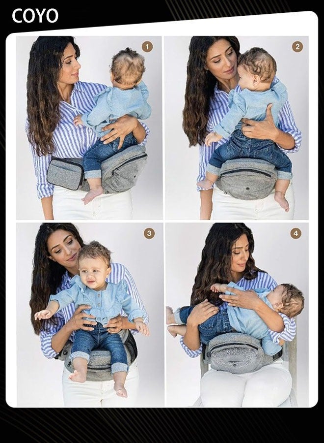 The Only Safety Certified Hip Seat Baby Carrier Adjustable, Machine Washable, Ergonomic Newborn + Toddler + Child Carrier, Safe Ultra-Comfortable Waist Carrier - Image 5