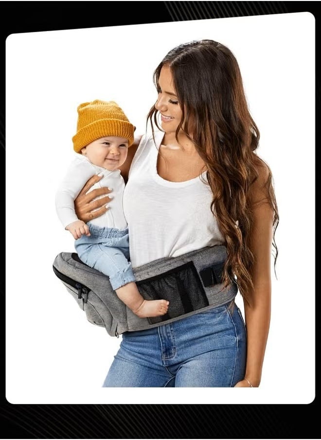 The Only Safety Certified Hip Seat Baby Carrier Adjustable, Machine Washable, Ergonomic Newborn + Toddler + Child Carrier, Safe Ultra-Comfortable Waist Carrier - Image 2