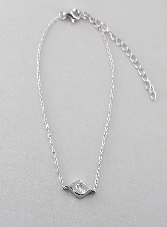 Lemon Grass Dainty Evil Eye Bracelet Sterling Silver Bracelets - Image 5