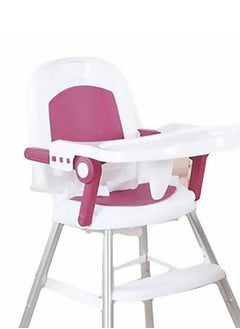 AGD Foldable and Adjustable Baby High Chair Reinforced Seat Belt with Footrest and Removable Food Tray / Red  - Image 2