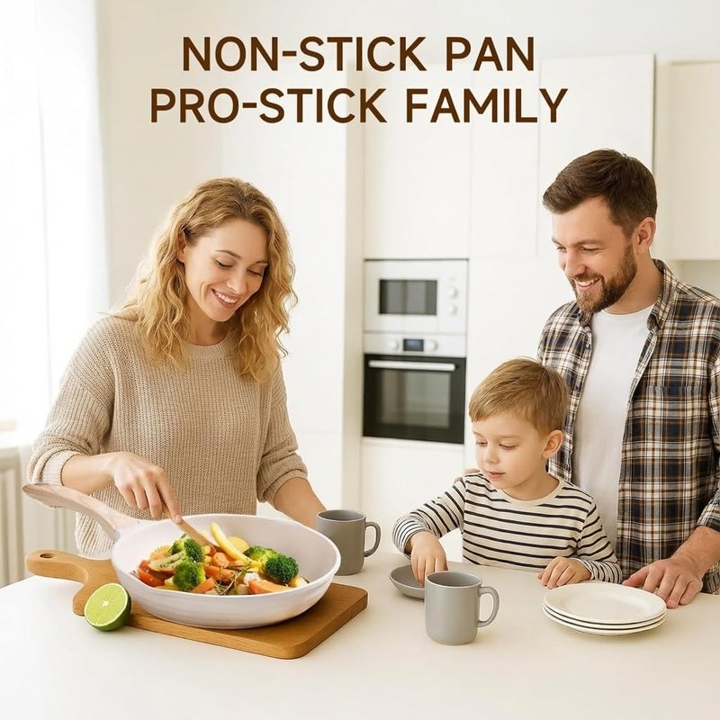 JEETEE 23pcs Pots and Pans Set Non Stick, White Cookware Sets for Kitchen, w/Frying Pans, Saucepans, SautÃ© & Griddle & Crepe Pan, Induction Cooking Pots (PFOA/PFAS Free) - Image 3