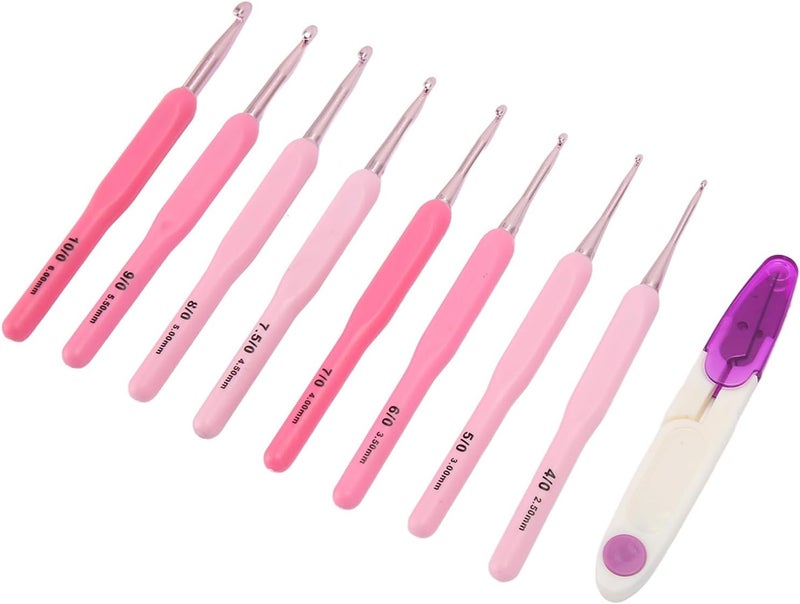 RUYANZER 8pcs Crochet Hooks Set, Professional Aluminum Crochet Kit for Beginners Adults, Ergonomic Design with Storage Bag and Scissors, Portable High Accuracy Crochet Needles for DIY Craft - Image 5