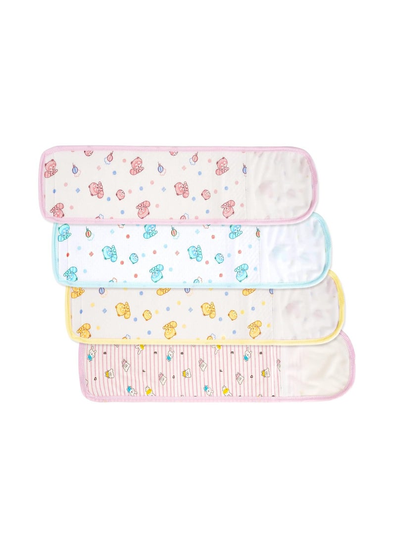 SOLARAE أشرطة بطن قطنية للأطفال، عبوة 4 قطع، أشرطة بطن لحبل السرة، حماية لحبل السرة، قماش ناعم وقابل للتنفس، طبعات حيوانات رائعة، مرنة، للجنسين، مثالية للأطفال من 0-12 شهرًا - Image 1