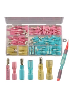 KASTWAVE Heat Shrink Bullet Wire Connectors Kit, 110 Pcs Waterproof Electrical Female & Male Bullet Terminals, Bullet Terminals Wire Connectors, Marine Grade Bullet Connectors  - Image 1