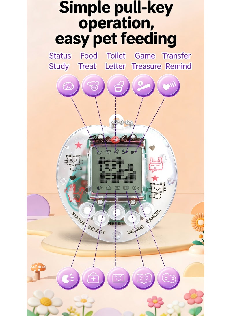 Electronic Pet Toy, Retro Handheld Game Console, Kids Virtual Pet Feeding Toy - Image 3
