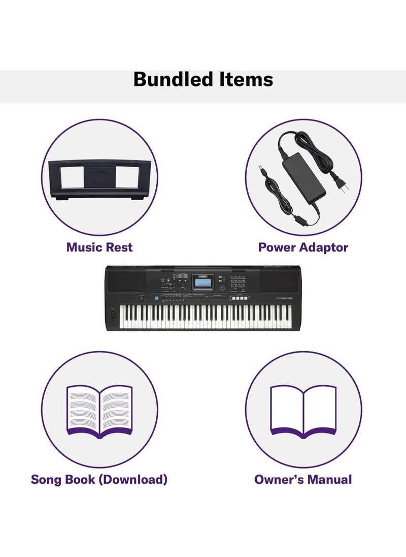 YAMAHA - Yamaha PSR-EW425 76-Key Touch-Sensitive Portable Keyboard - Image 1