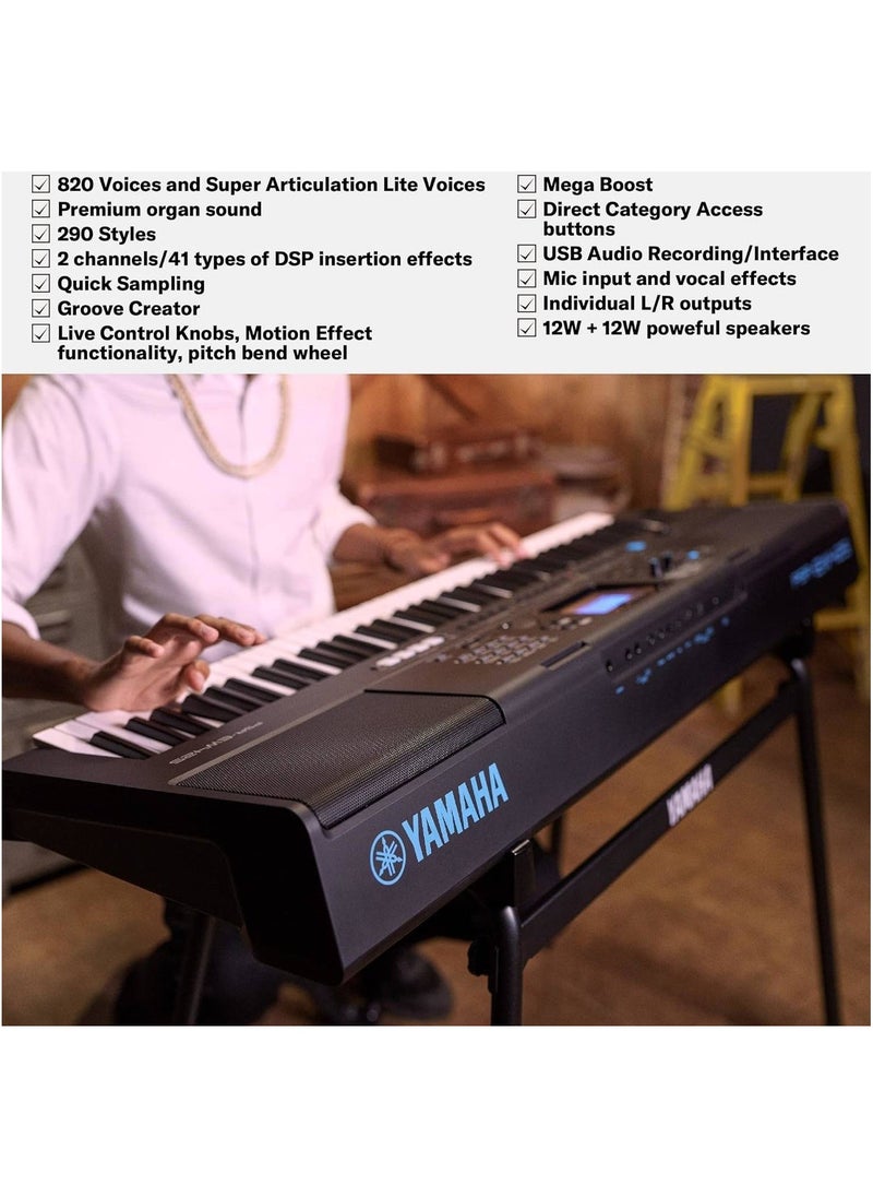 YAMAHA - Yamaha PSR-EW425 76-Key Touch-Sensitive Portable Keyboard - Image 1