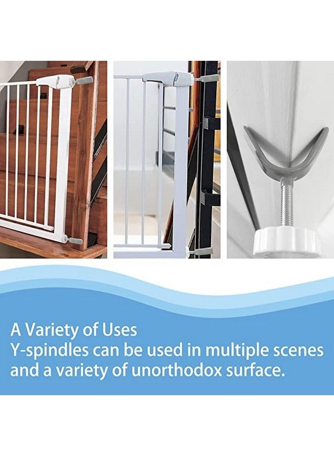 vmaisi 2 Pack 8Mm Baby Gate Y Shaped Threaded Spindle Rod Adapter For Pet & Dog Pressure Mounted Safety Gates  - Image 5