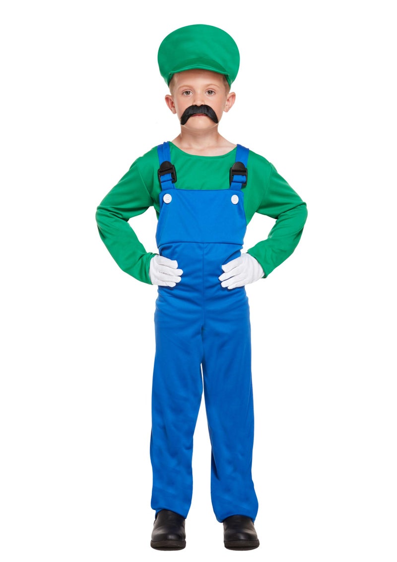 Henbrandt Workman Fancy Dress Costume, Green - Large (10-12)