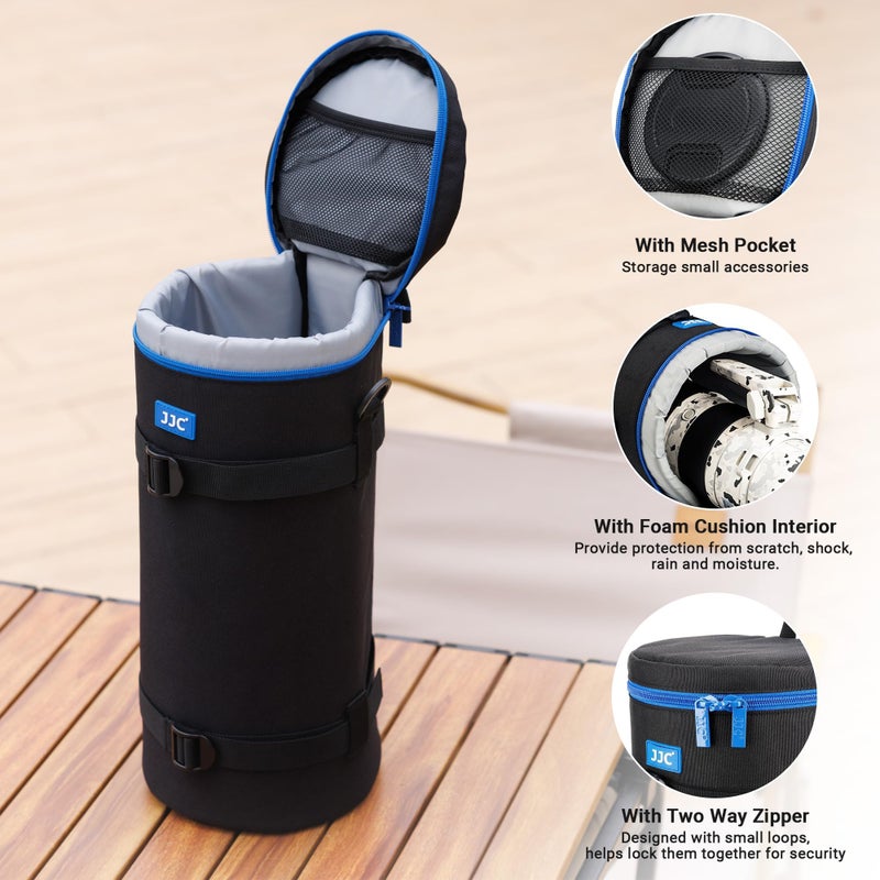 JJC Extra Large Thick Camera Lens Case Bag for Canon RF 200-800mm F6.3-9 IS for Nikon 180-600mm/600mm F6.3 for Sony FE 200-600mm Zoom 400-800mm F6.3-8 G &Teleconverte,Fits Lenses Below 5.5x14.6"(D x L) - Image 4