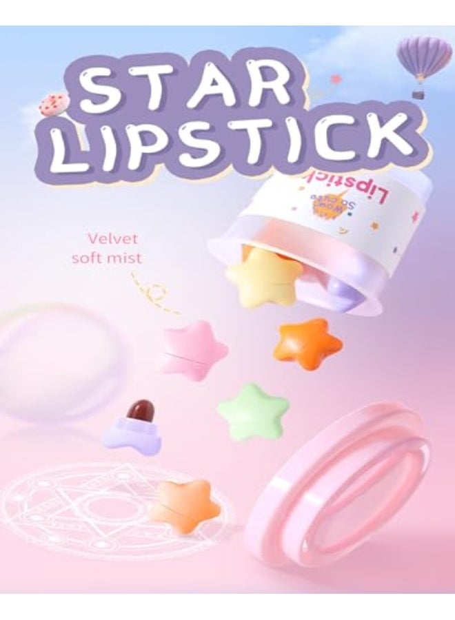 ديرول مجموعة أحمر شفاه مصغرة بـ 6 ألوان، ألوان عالية الصبغة، أحمر مخملي غير لامع، مقاوم للماء وطويل الأمد، طقم مكياج شفاه بنكهة الحلوى بنمط كابسولة لطيف، هدية مميزة للفتيات - Image 2