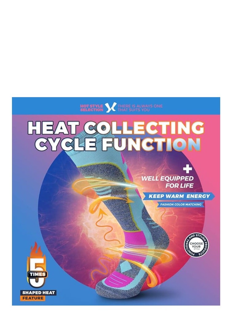 Barakah AII Thermal Ski Socks Mens and Women（2 Pairs）Cross Country Skis Snowboard socks for Skiing Outdoor socks - Image 4