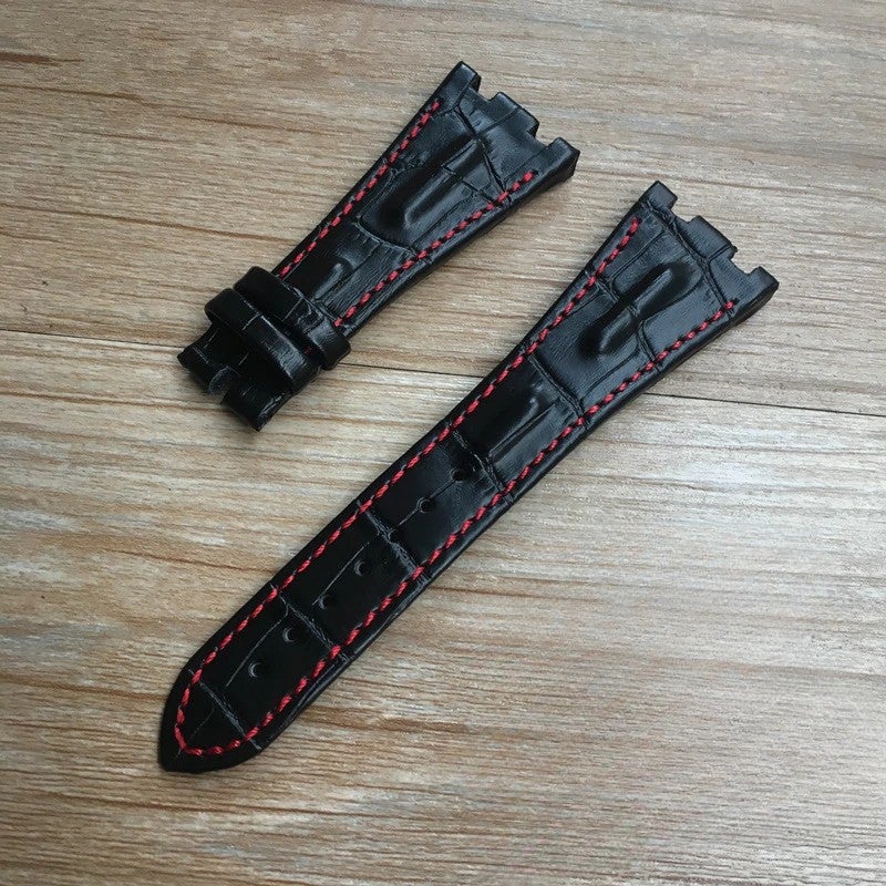 Bluejw Aibi Genuine Leather Watch Strap for Audemars Piguet Royal Oak Offshore – 28mm Luxury Replacement Band with Folding Buckle - Image 1