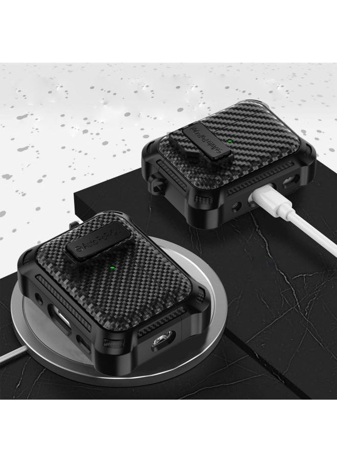 Generic - Fiber Pattern Applicable AirPods Pro2 Generation Anti-fall Protective Cover Airpods1/2 Generation Bluetooth TPU Earphone Case-Color:Green-Model:AirPods Pro - Image 1