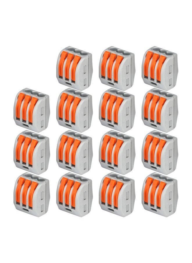 NIBEMINENT 15-Piece 3 Way Flame Retardant Cable Connector Grey/Orange  - Image 1