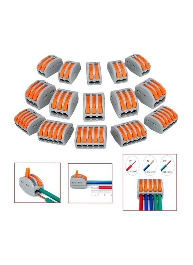 NIBEMINENT 15-Piece 3 Way Flame Retardant Cable Connector Grey/Orange  - Image 5