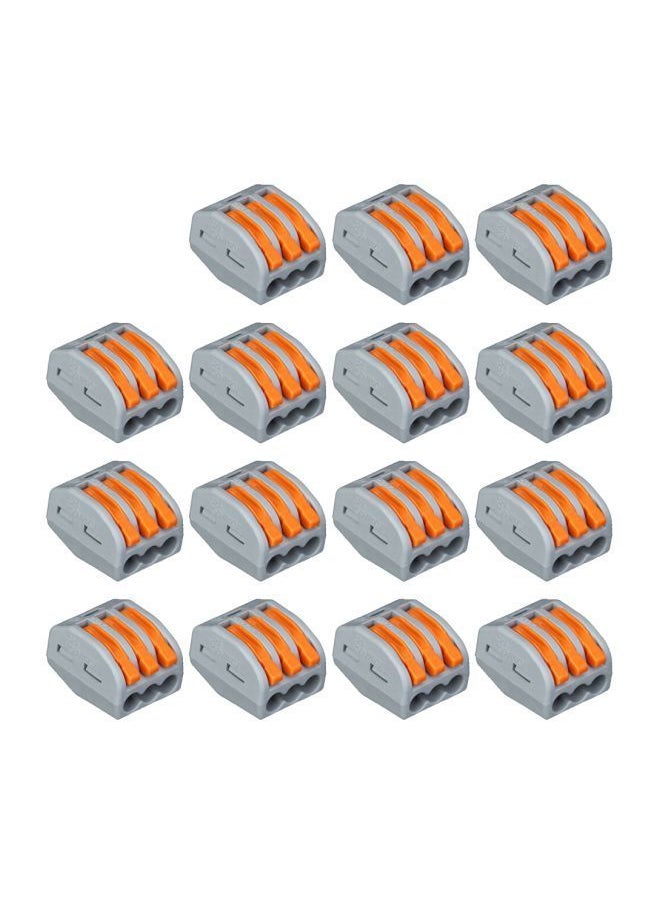 NIBEMINENT 15-Piece 3 Way Flame Retardant Cable Connector Grey/Orange  - Image 4