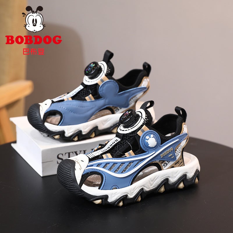 Babu Bean Children'S Sandals 2025 Summer Hollow Breathable Baotou Sandals Soft Sole Non-Slip Beach Shoes Trendy - Image 5
