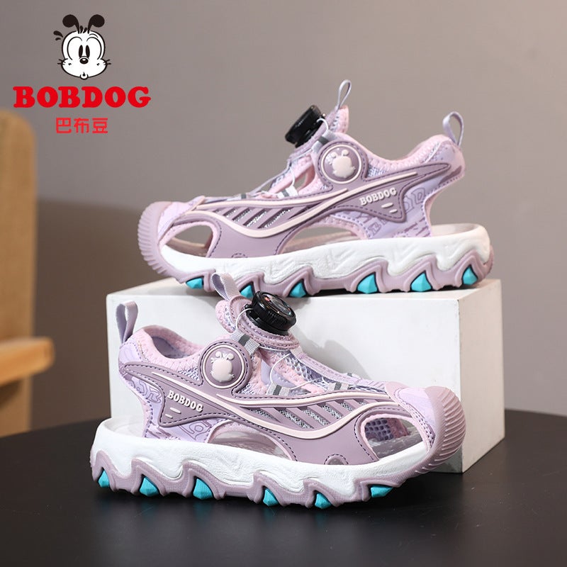 Babu Bean Children'S Sandals 2025 Summer Hollow Breathable Baotou Sandals Soft Sole Non-Slip Beach Shoes Trendy - Image 4