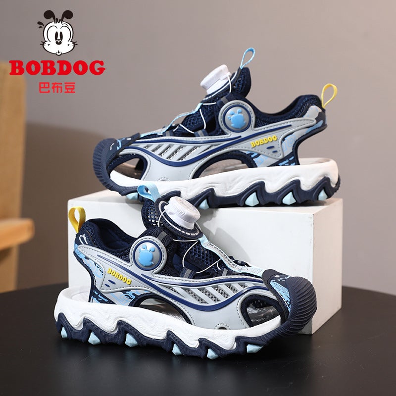 Babu Bean Children'S Sandals 2025 Summer Hollow Breathable Baotou Sandals Soft Sole Non-Slip Beach Shoes Trendy - Image 2