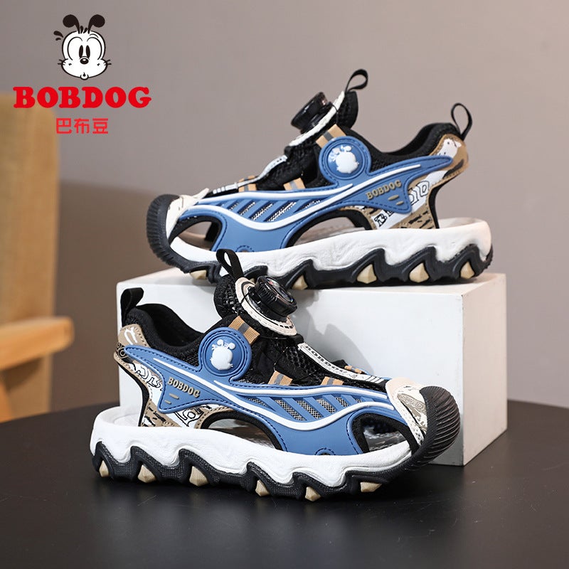 Babu Bean Children'S Sandals 2025 Summer Hollow Breathable Baotou Sandals Soft Sole Non-Slip Beach Shoes Trendy - Image 3