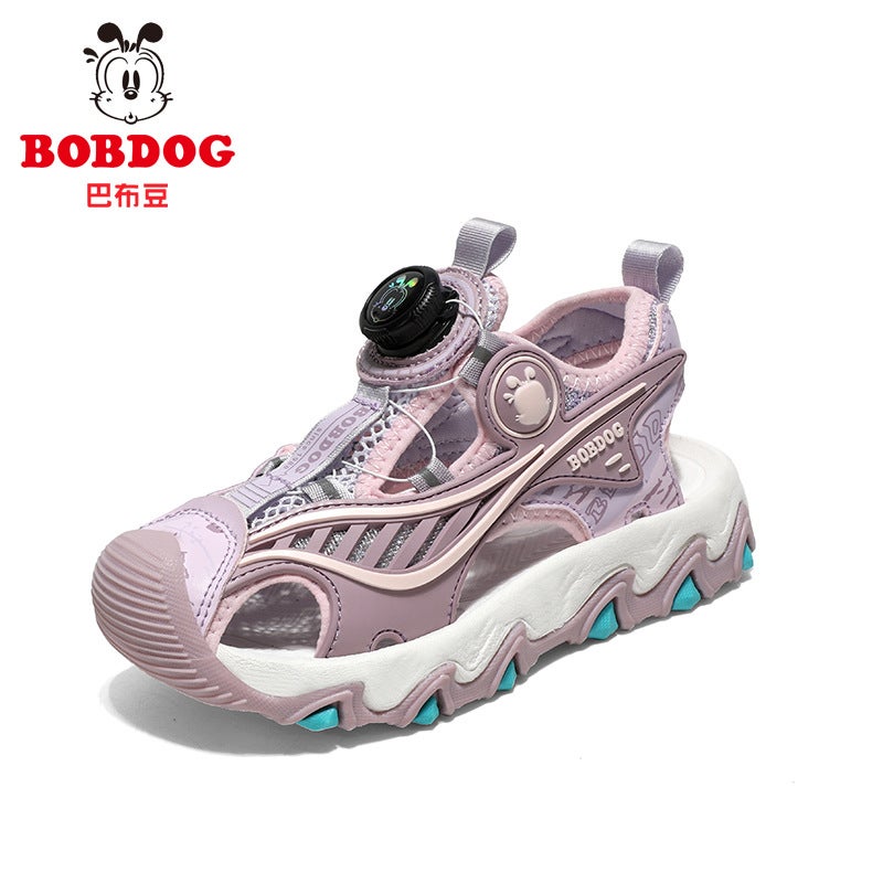 Babu Bean Children'S Sandals 2025 Summer Hollow Breathable Baotou Sandals Soft Sole Non-Slip Beach Shoes Trendy - Image 1