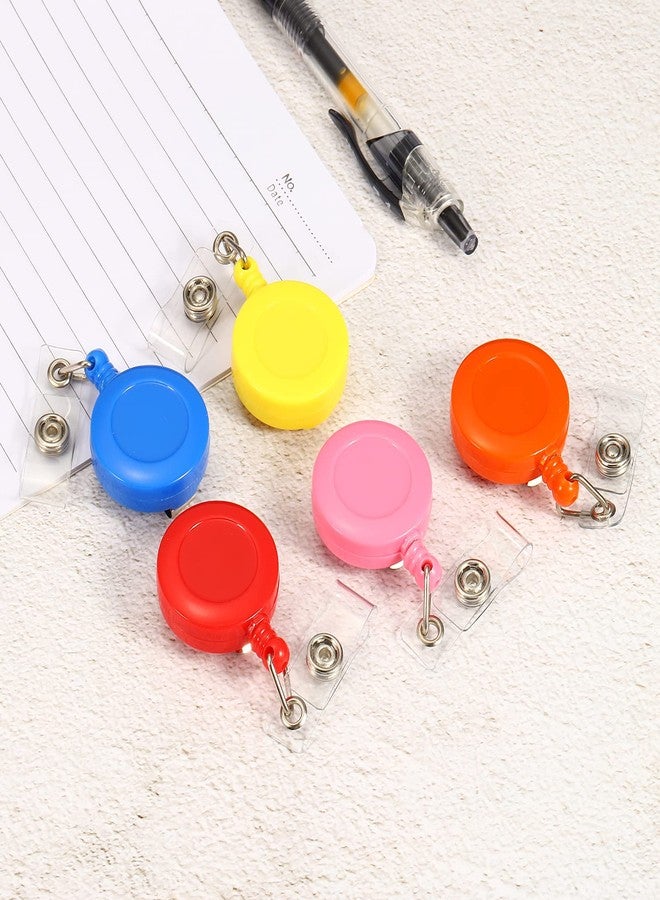 YOKIVE 10 Pcs Retractable Badge Holder Reel, Round Metal Clip | Identifying The Card, Great for Office, Exhibitions, Events (Yellow) - Image 5