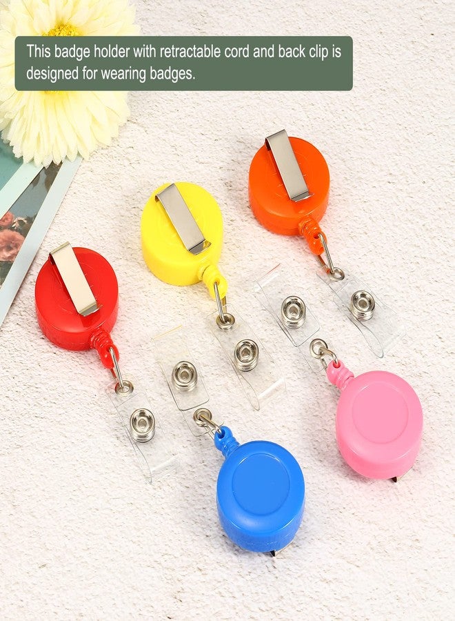 YOKIVE 10 Pcs Retractable Badge Holder Reel, Round Metal Clip | Identifying The Card, Great for Office, Exhibitions, Events (Yellow) - Image 4