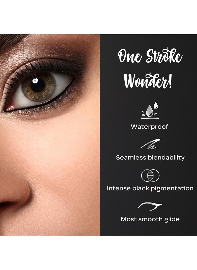 Faces Canada - Ultime Pro Intense Gel Kajal With Smudger & Sharpener - Black,1.2 G | Waterproof & Smudgeproof | 3-In-1 - Image 1