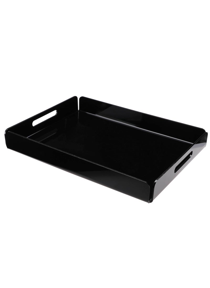 Lamsit Ibdaa - LAMSIT IBDAA Rectangle Acrylic Tray | Decorative Tray | Jewellery Tray | Coffee Tray |  Serve ware | Serving Platter - Black - Image 1