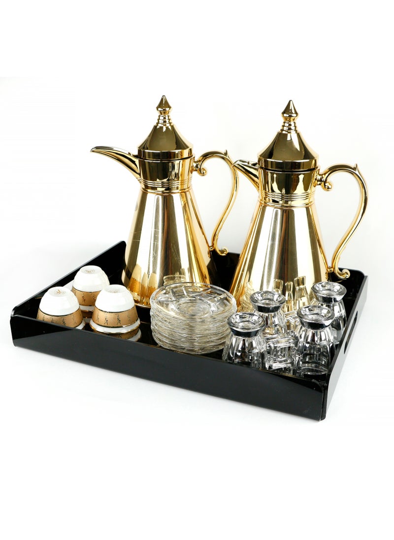 Lamsit Ibdaa - LAMSIT IBDAA Rectangle Acrylic Tray | Decorative Tray | Jewellery Tray | Coffee Tray |  Serve ware | Serving Platter - Black - Image 1
