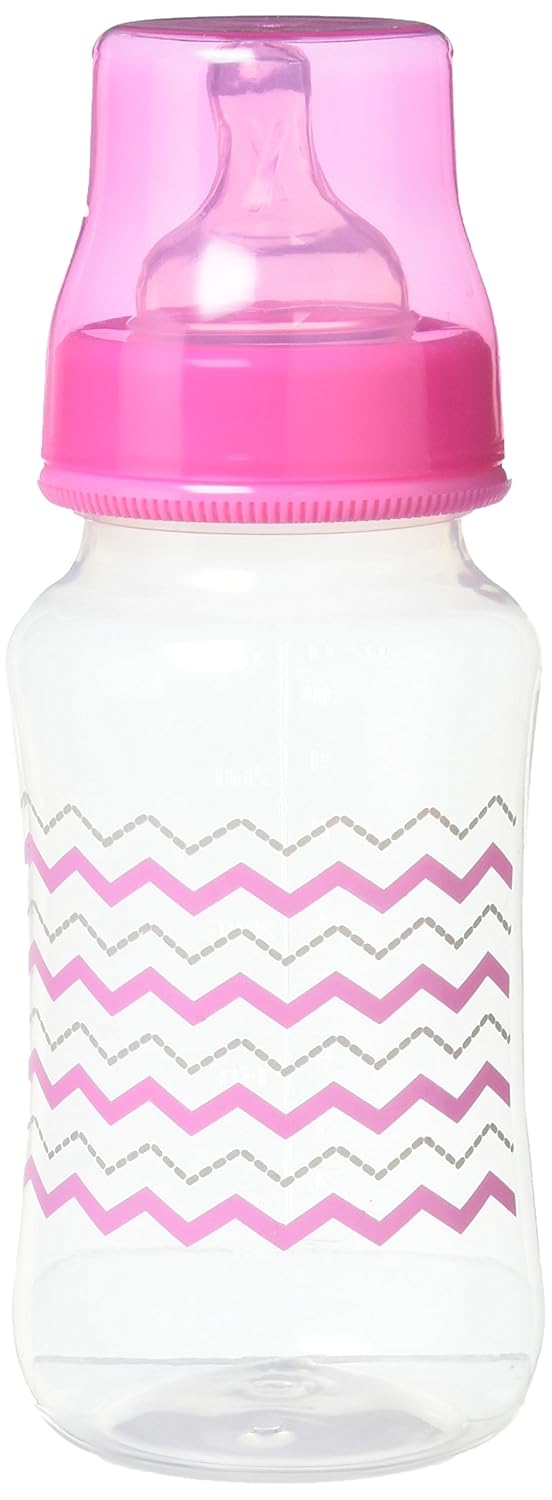 CRIBMATES 2 Piece Wide Bottle Whale Zigzag PinkGrey Multicolored - Image 1