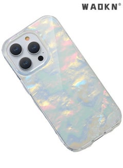 iPhone 15 Pro Max Magnetic Phone Case with Raised Edge Camera Lens Protection Design, Compatible with Mag-Safe Ultra-thin Anti-drop Protective Case (Colorful White)