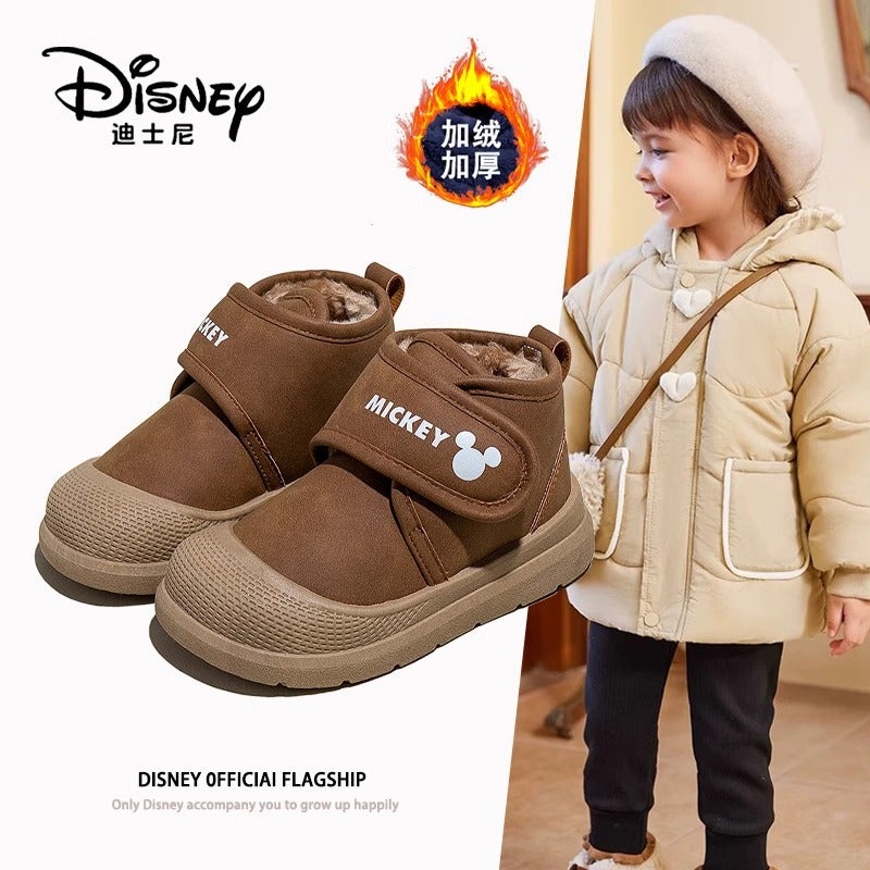Disney Baby Girl Cotton Shoes Winter Kidsren'S Snow Boots Girls Waterproof Warm Fleece-Lined Short Boots Non-Slip Toddler Shoes - Image 2