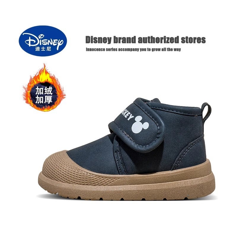 Disney Baby Girl Cotton Shoes Winter Kidsren'S Snow Boots Girls Waterproof Warm Fleece-Lined Short Boots Non-Slip Toddler Shoes - Image 1