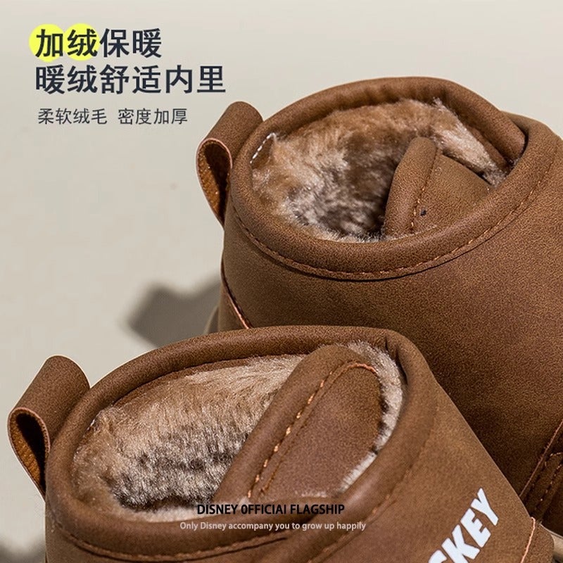 Disney Baby Girl Cotton Shoes Winter Kidsren'S Snow Boots Girls Waterproof Warm Fleece-Lined Short Boots Non-Slip Toddler Shoes - Image 5
