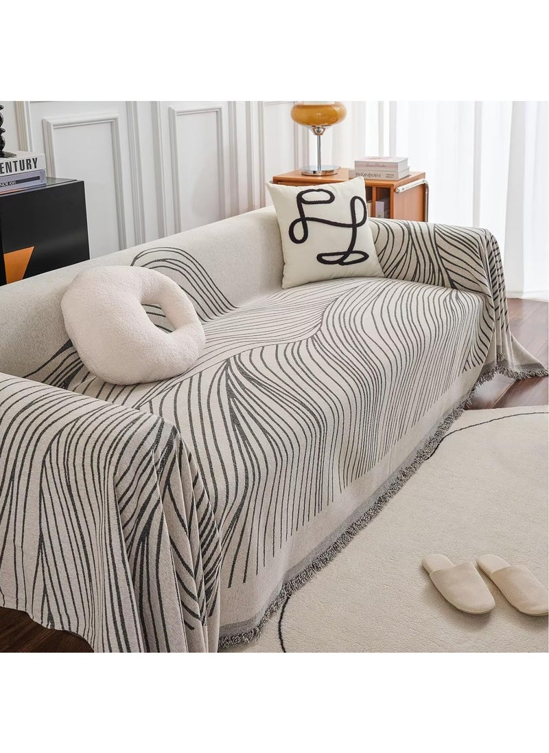 FASHION HOME Chenille Sofa Covers Washable Sectional Couch  Furniture Protector Blanket Throw for Living Room  - Image 1