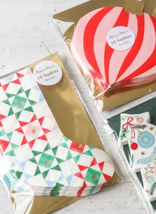 Meri Meri Patchwork Stocking Napkins