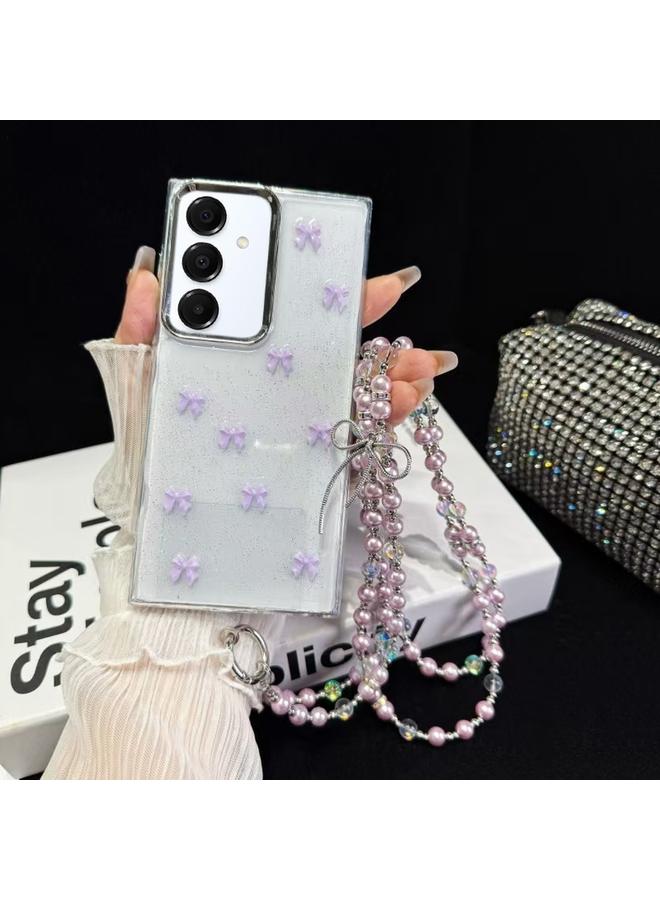 إيروريكس جراب لهاتف Samsung Galaxy S24+ 5G جراب هاتف TPU بسلسلة رقبة على شكل فيونكة صغيرة طازجة - Image 1