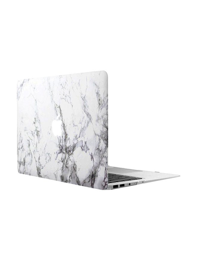 NIBEMINENT Protective Case Cover For MacBook Pro 13-Inch White Marble 