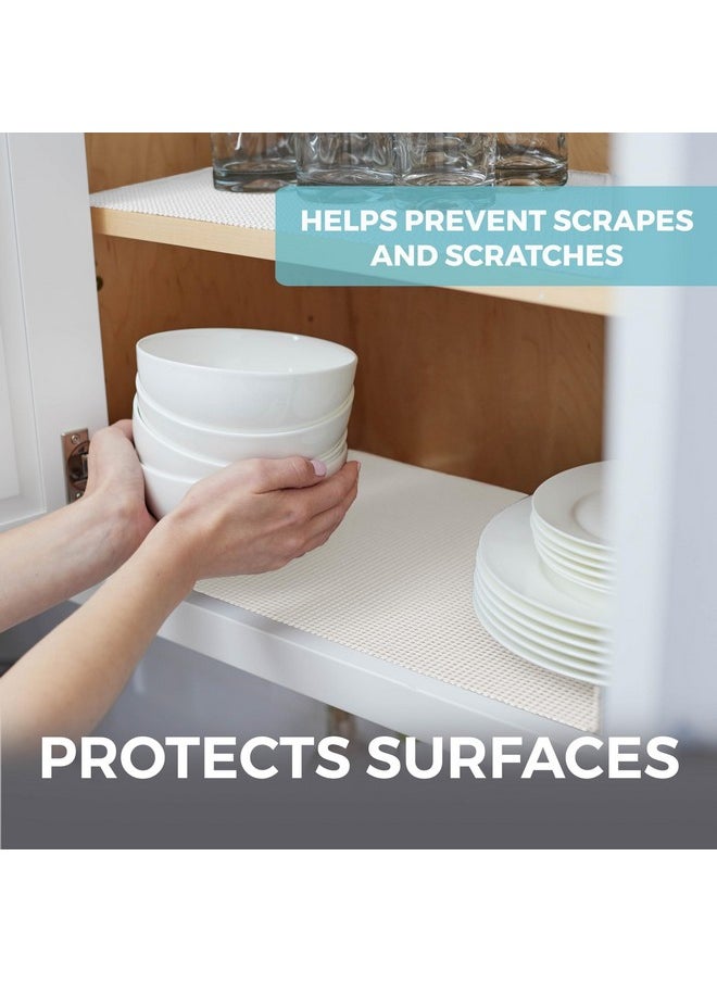 HOME GENIE HOME GENIE Shelf Drawer and Cabinet Liner, Durable with Strong Grip, 12 in x 20 FT, Non Adhesive Liners Protect Kitchen Cabinets and Cupboard, Pantry, Bathroom Drawers and Shelves, Desks, White  - Image 4