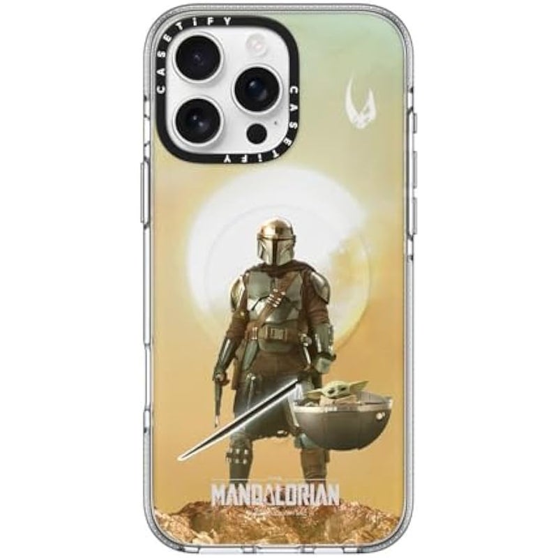 كاستيفي CASETiFY Clear iPhone 16 Pro Max Case 【Mandalorian Co-Lab/Not Yellowing / 6.6ft Drop Protection/Compatible with Magsafe】 - A Clan of Two Case - Clear - Image 1
