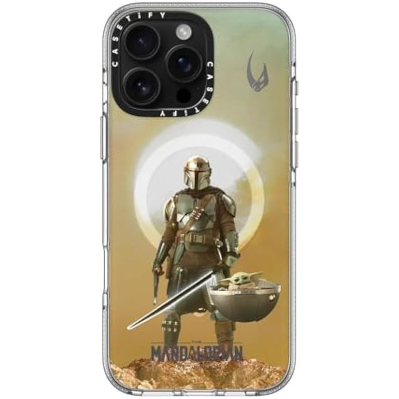 كاستيفي CASETiFY Clear iPhone 16 Pro Max Case 【Mandalorian Co-Lab/Not Yellowing / 6.6ft Drop Protection/Compatible with Magsafe】 - A Clan of Two Case - Clear - Image 2