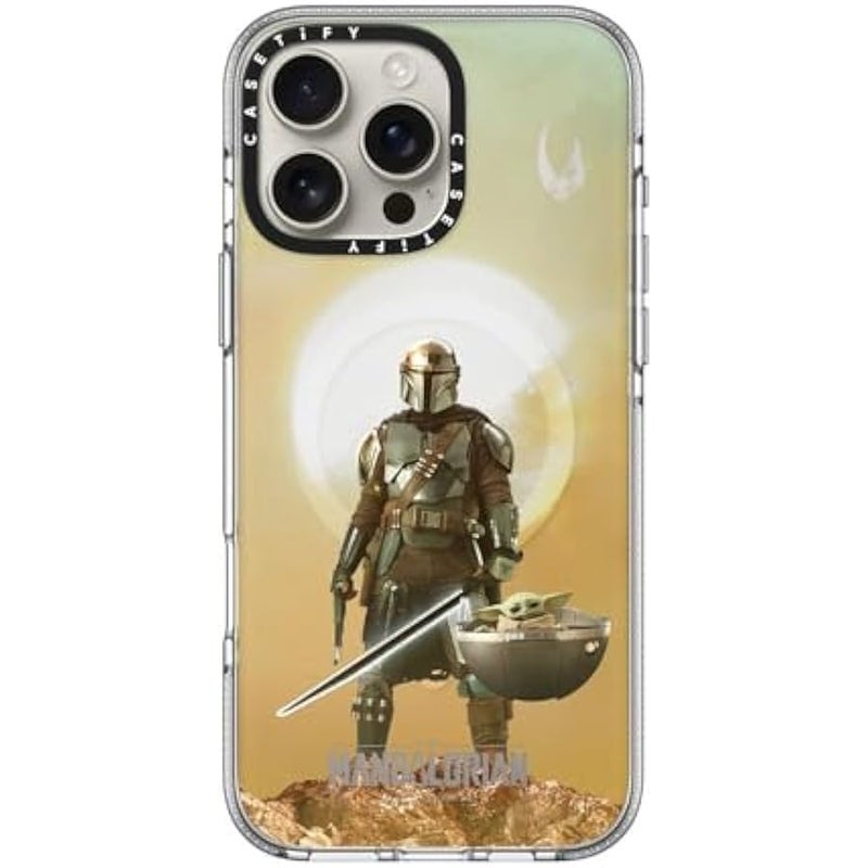 كاستيفي CASETiFY Clear iPhone 16 Pro Max Case 【Mandalorian Co-Lab/Not Yellowing / 6.6ft Drop Protection/Compatible with Magsafe】 - A Clan of Two Case - Clear - Image 3