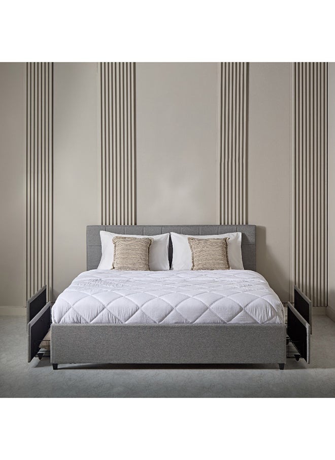 Oakland Duncan King Upholstered Bed with 4 Drawers 215 x 100 x 186 cm