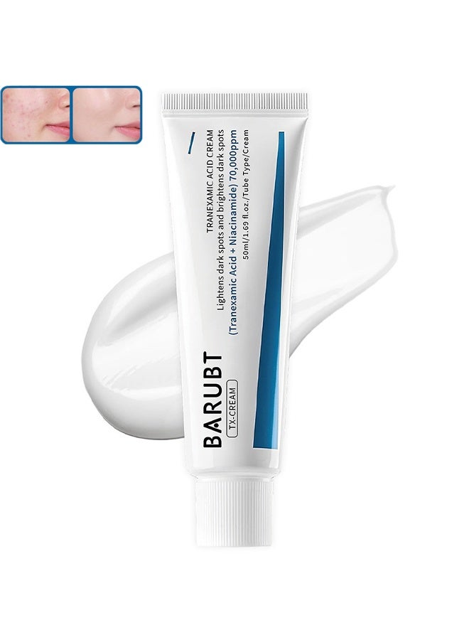 باروبت كريم TX، كريم حمض الترانيكساميك، كريم لتفتيح البشرة والبقع، العناية بالبشرة المضادة للتصبغ (50 مل) - Image 1