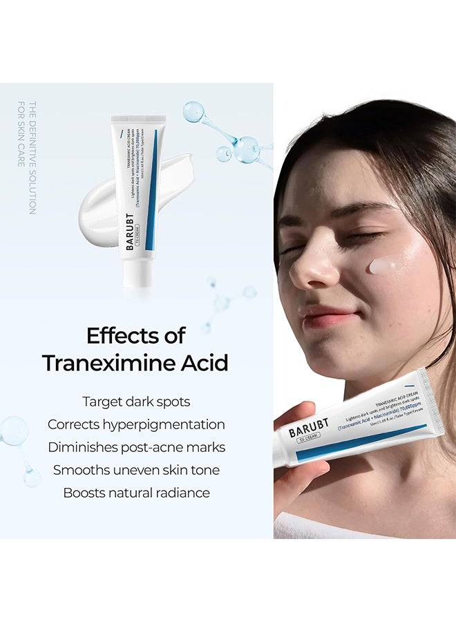 باروبت كريم TX، كريم حمض الترانيكساميك، كريم لتفتيح البشرة والبقع، العناية بالبشرة المضادة للتصبغ (50 مل) - Image 2