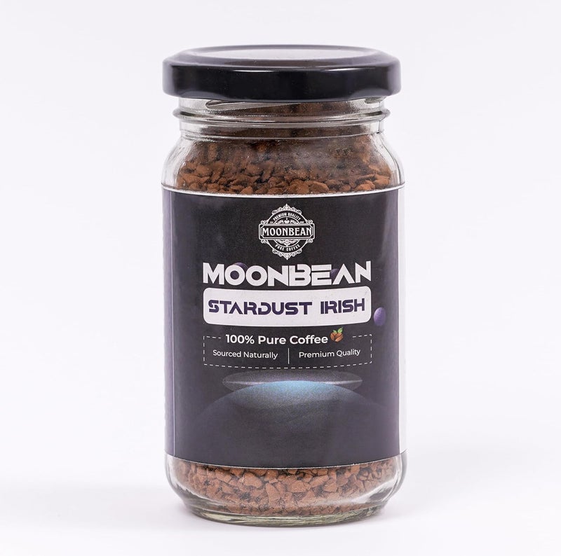 MOONBEAN Stardust Irish Flavored Instant Coffee 50g | 100% Pure Arabica Coffee Granules | Rich & Exotic Freeze-Dried Coffee with Flavors of Irish Whiskey | No Added Sugar - Image 1