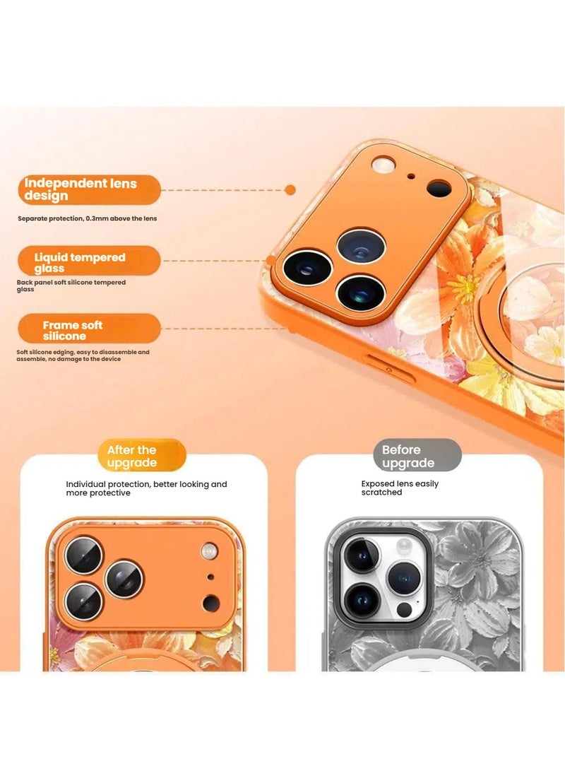 عام غطاء iPhone 17 Pro الكامل مع حامل مغناطيسي ورباط عنق ثنائي القفل - مقاوم للسقوط ومتوافق مع MagSafe - Image 2