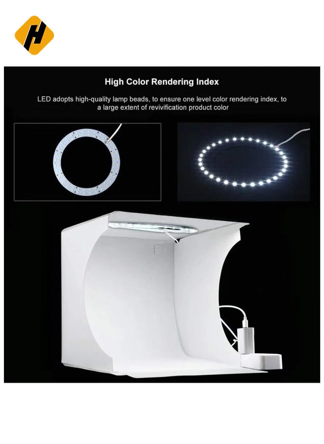 HuHa LED Panel  Mini Folding Lightbox Photo Studio With Background Kit  - Image 2